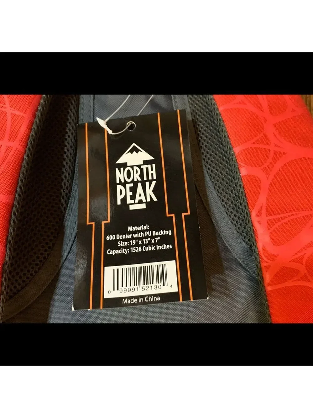 New North Peak Prodigy Series Backpack, Red & Gray